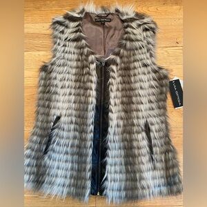 Via Spiga Faux Fur Vest NWT